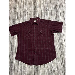 Ely Cattleman XL Pearl Snap Western Short Sleeve Shirt